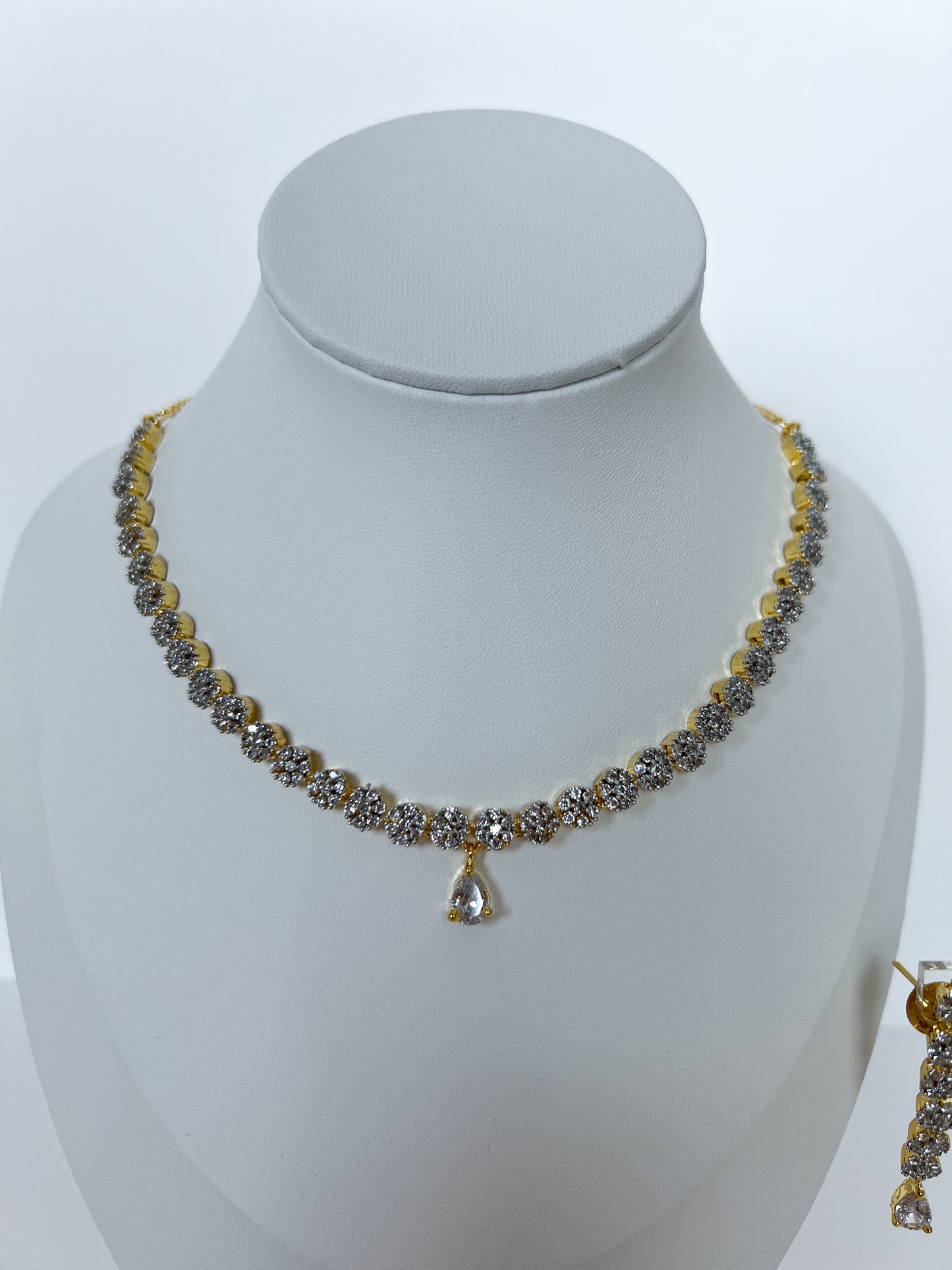 AD necklace set gold plated