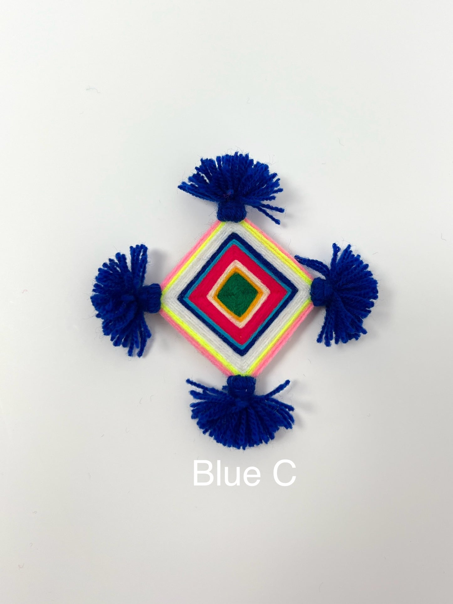 Silam Sakhma Brooch – Blue/ Multicolour Threadwork
