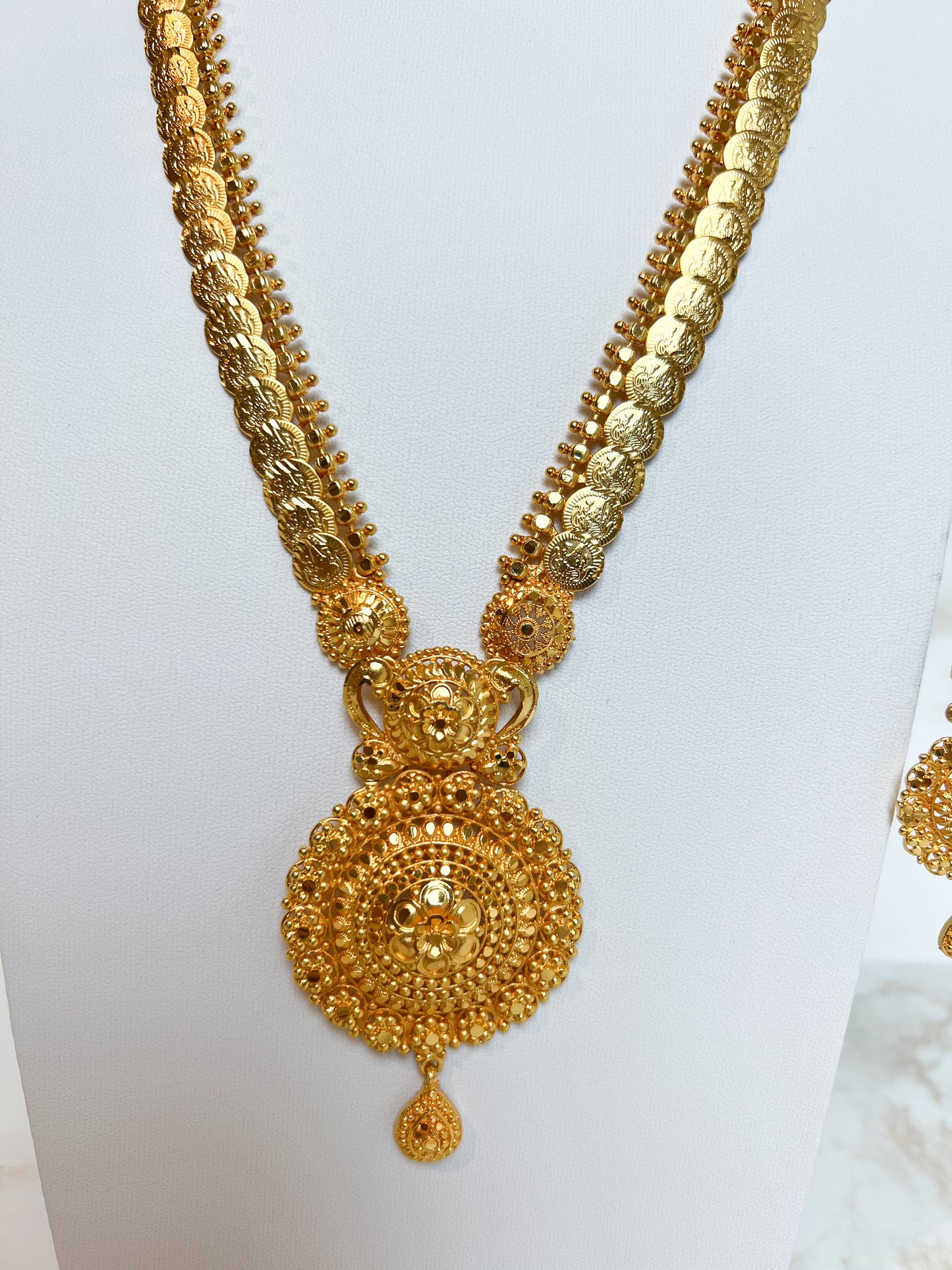 Rani Haar Necklace Set with Earrings Gold Plated