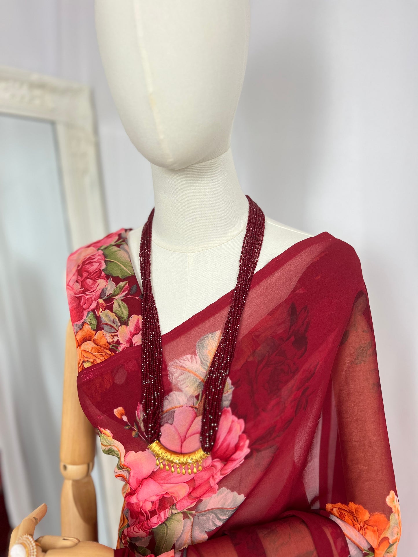 C Tilhari Long Red Hydropote – Nepali Traditional Necklace