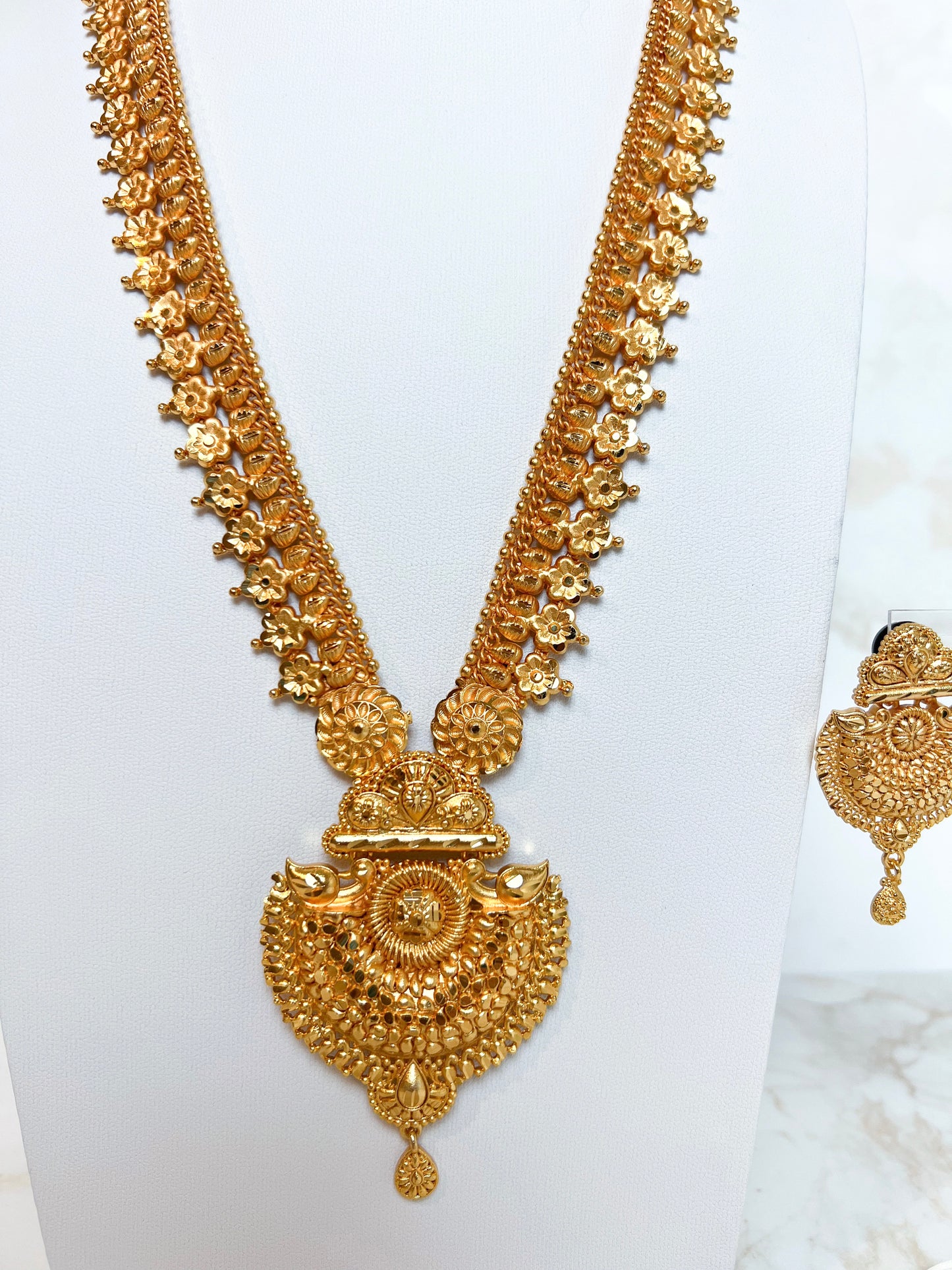 Rani Haar Necklace Set with Earrings Gold Plated