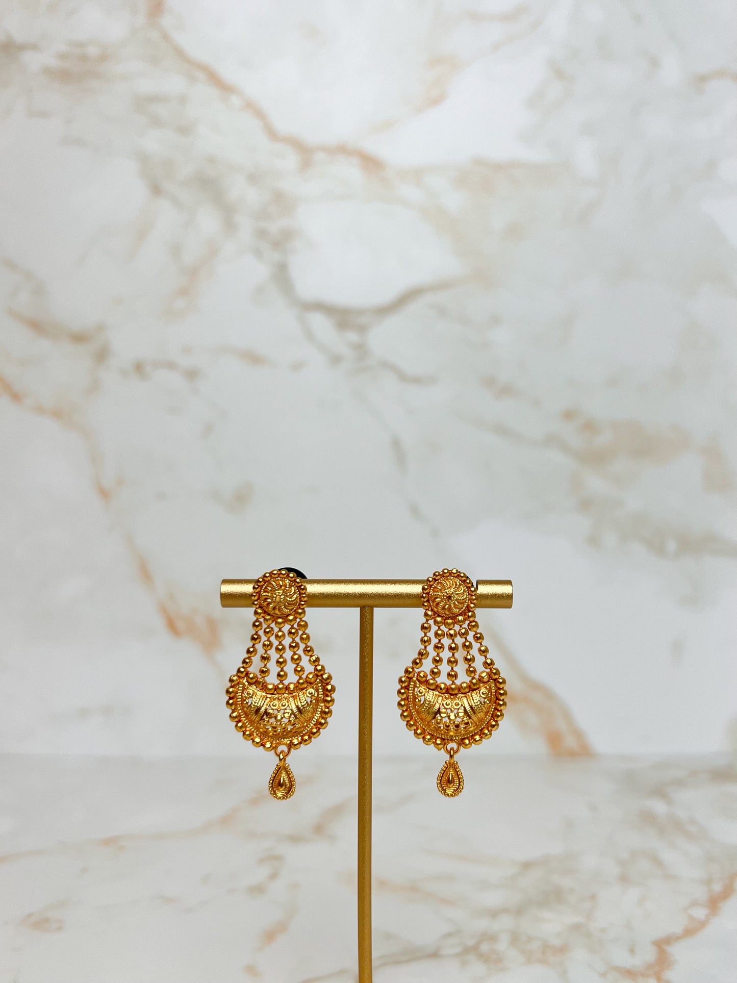 Chandbali Earrings – Elegant Gold Plated Design