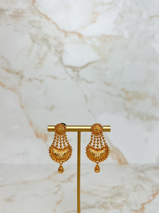 Chandbali Earrings – Elegant Gold Plated Design
