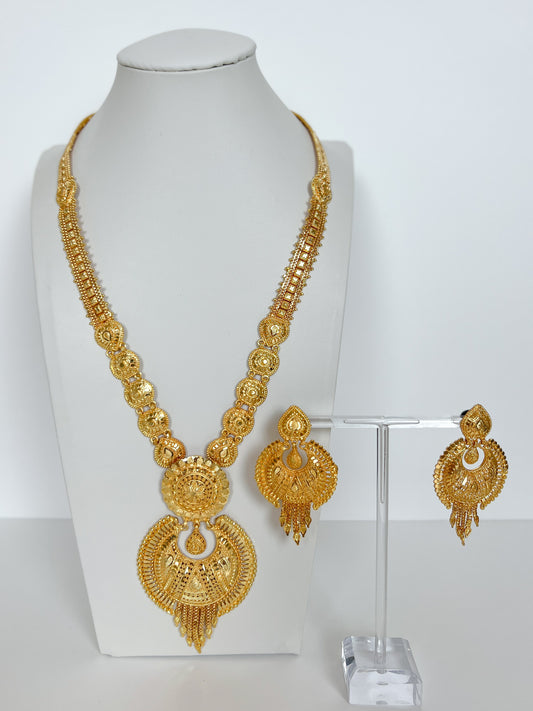 Rani Haar Necklace Set with Earrings Gold Plated