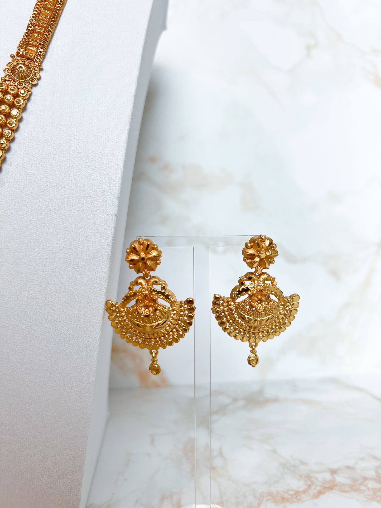 Rani Haar Necklace Set with Earrings Gold Plated