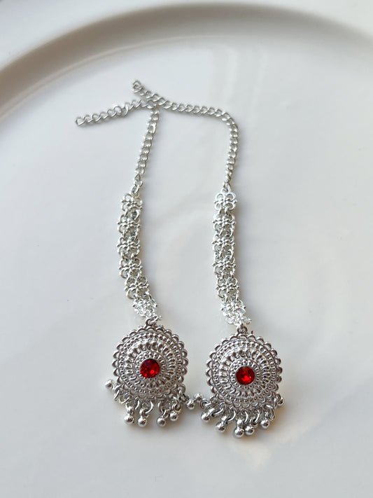 Small Silver Plated Godawari – Traditional Nepali Earrings