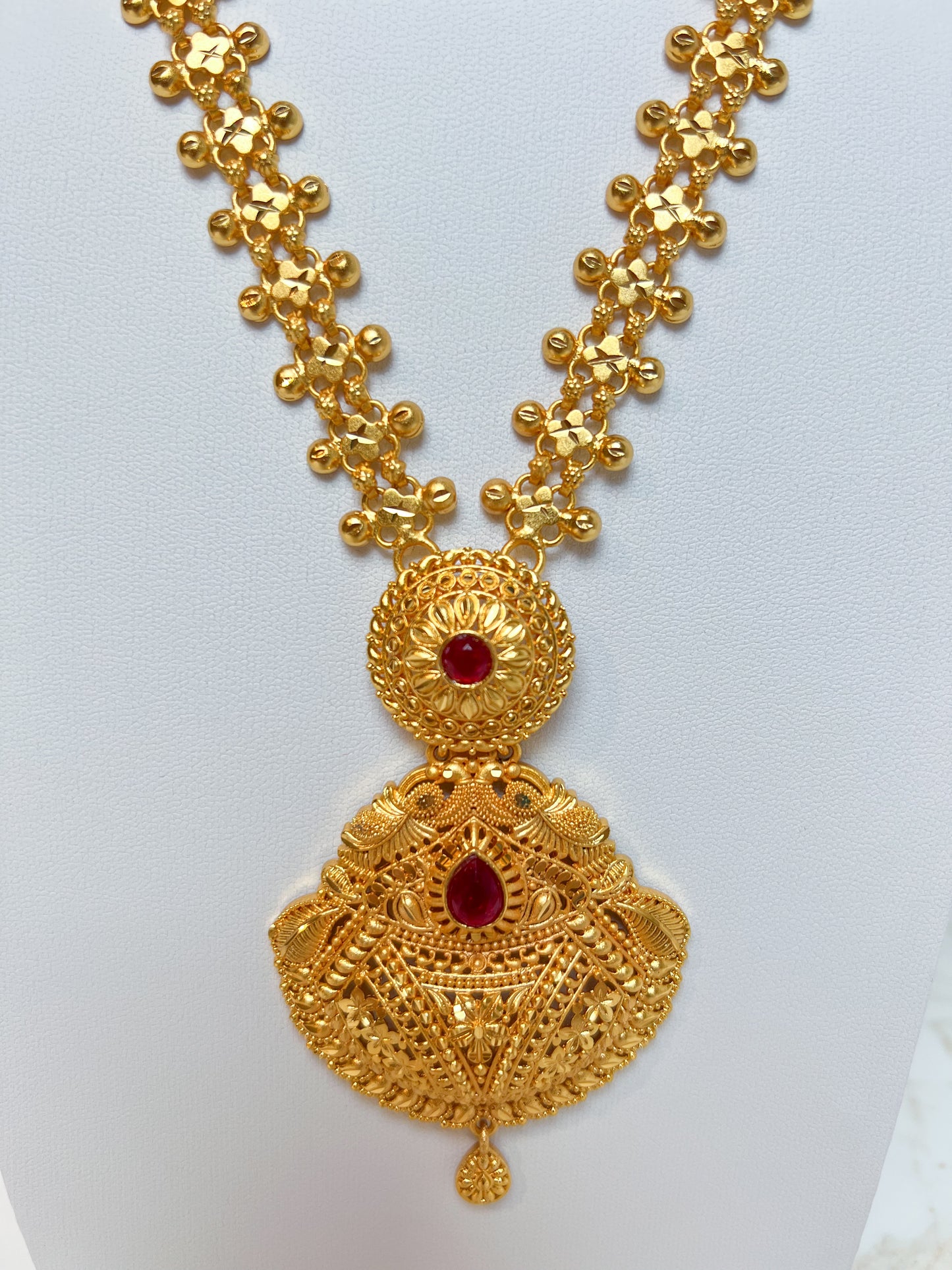 Rani Haar Necklace Set with Earrings Gold Plated