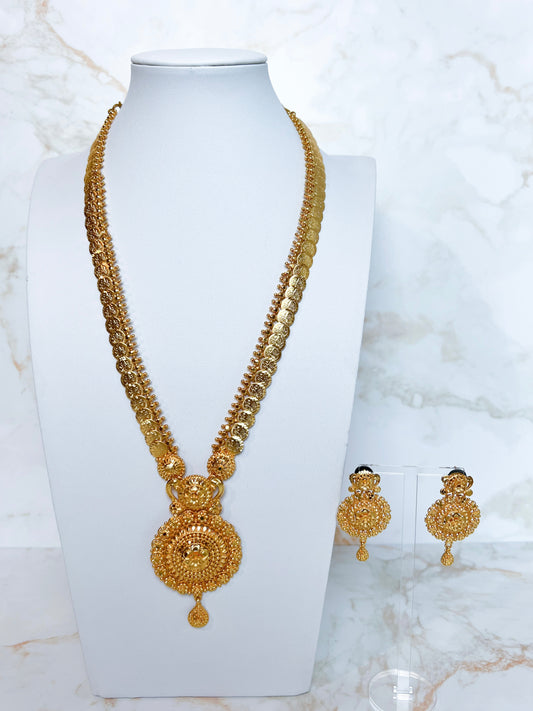 Rani Haar Necklace Set with Earrings Gold Plated