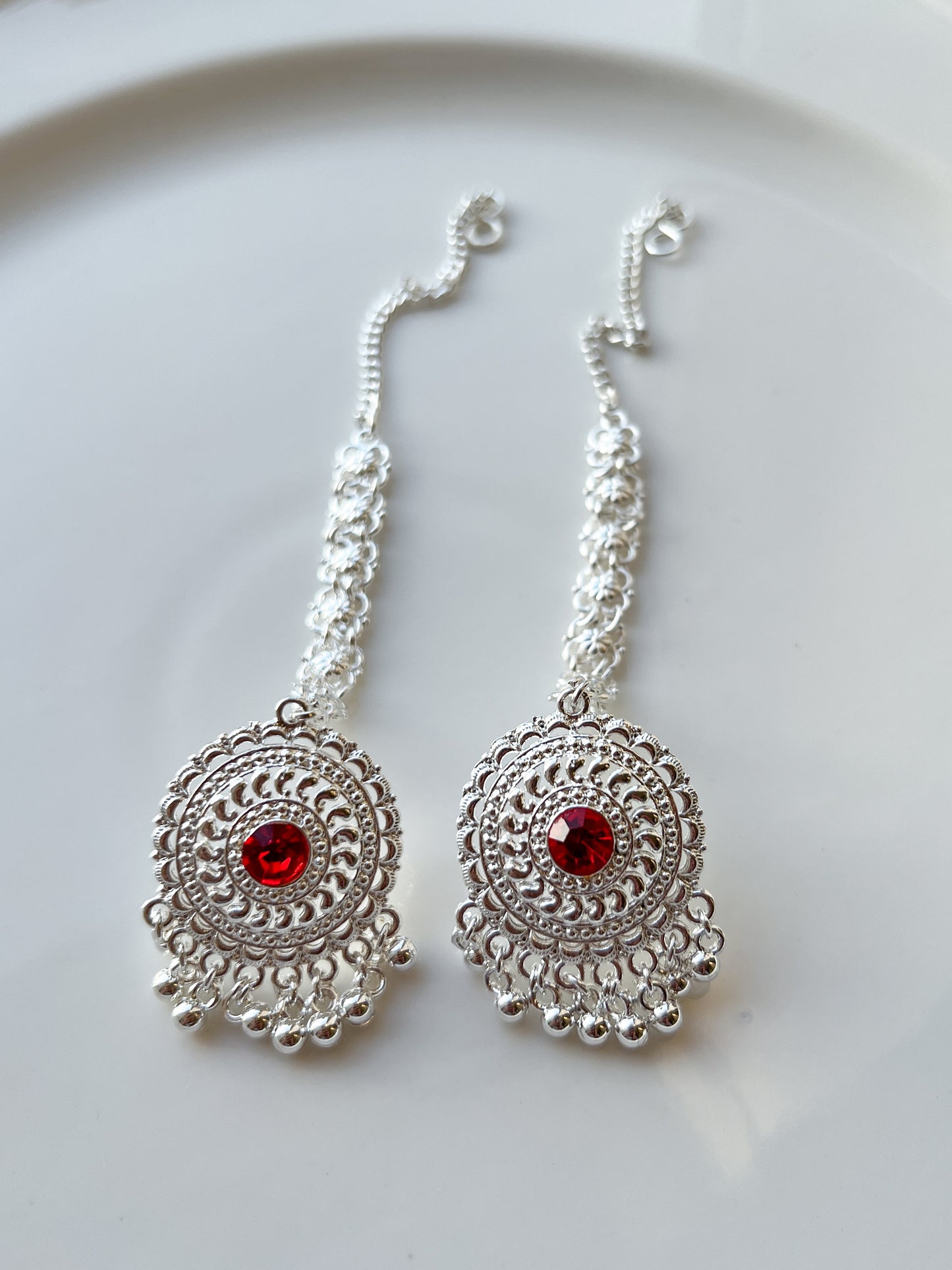 Silver Plated Big Godawari – Traditional Nepali Earrings