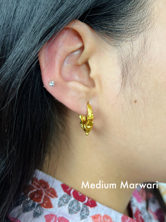 Medium marwari - Gold Plated Earrings