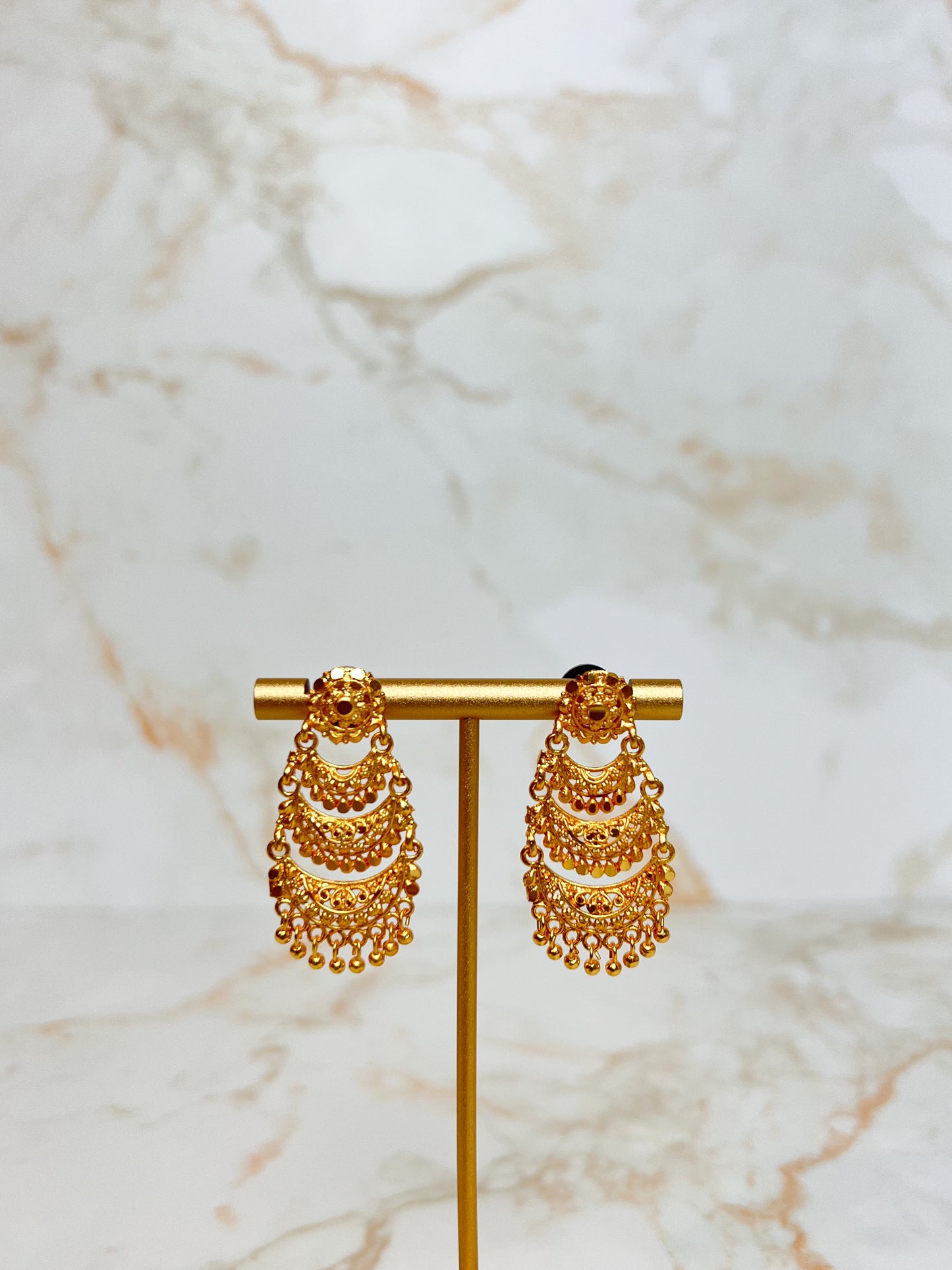 Chandbali Earrings – Elegant Gold Plated Design