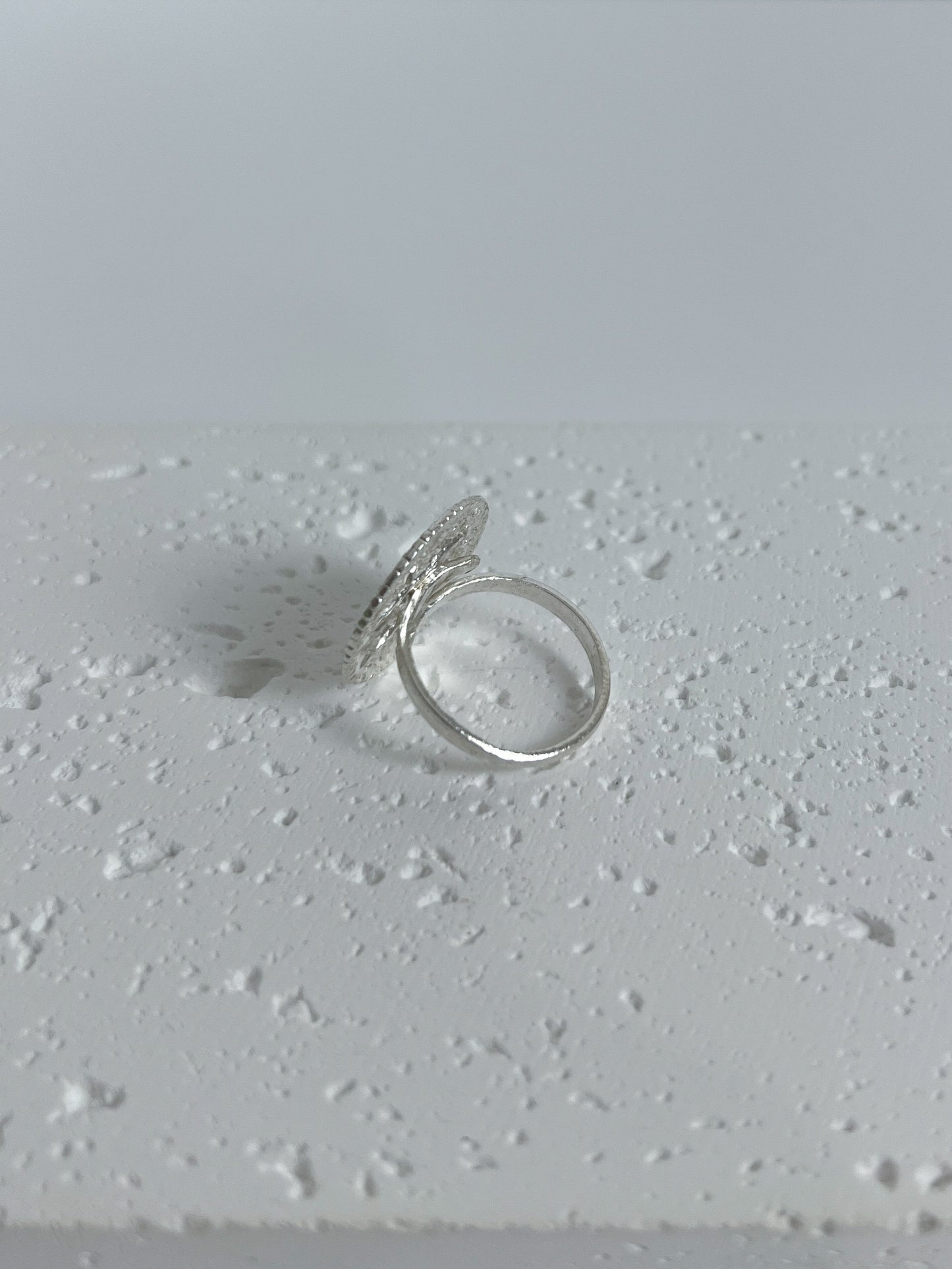 Pure Silver Asarfi Ring Adjustable