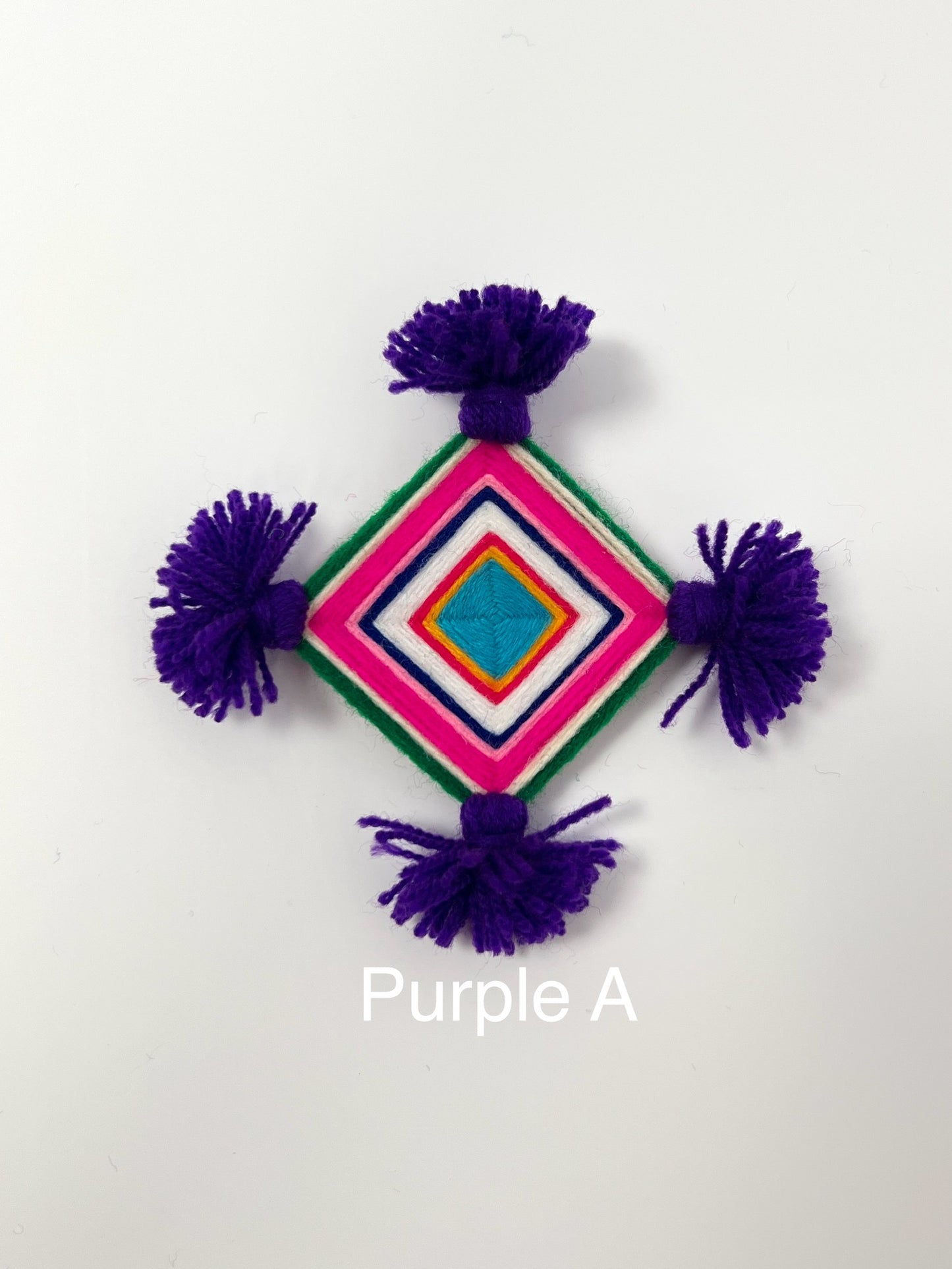 Silam Sakhma Brooch – Purple/ Multicolour Threadwork