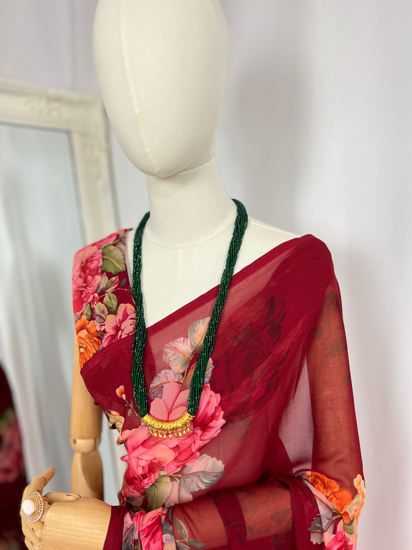 C Tilhari Long Green Hydropote – Traditional Nepali Necklace