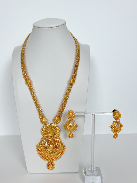 Rani Haar Necklace Set with Earrings Gold Plated
