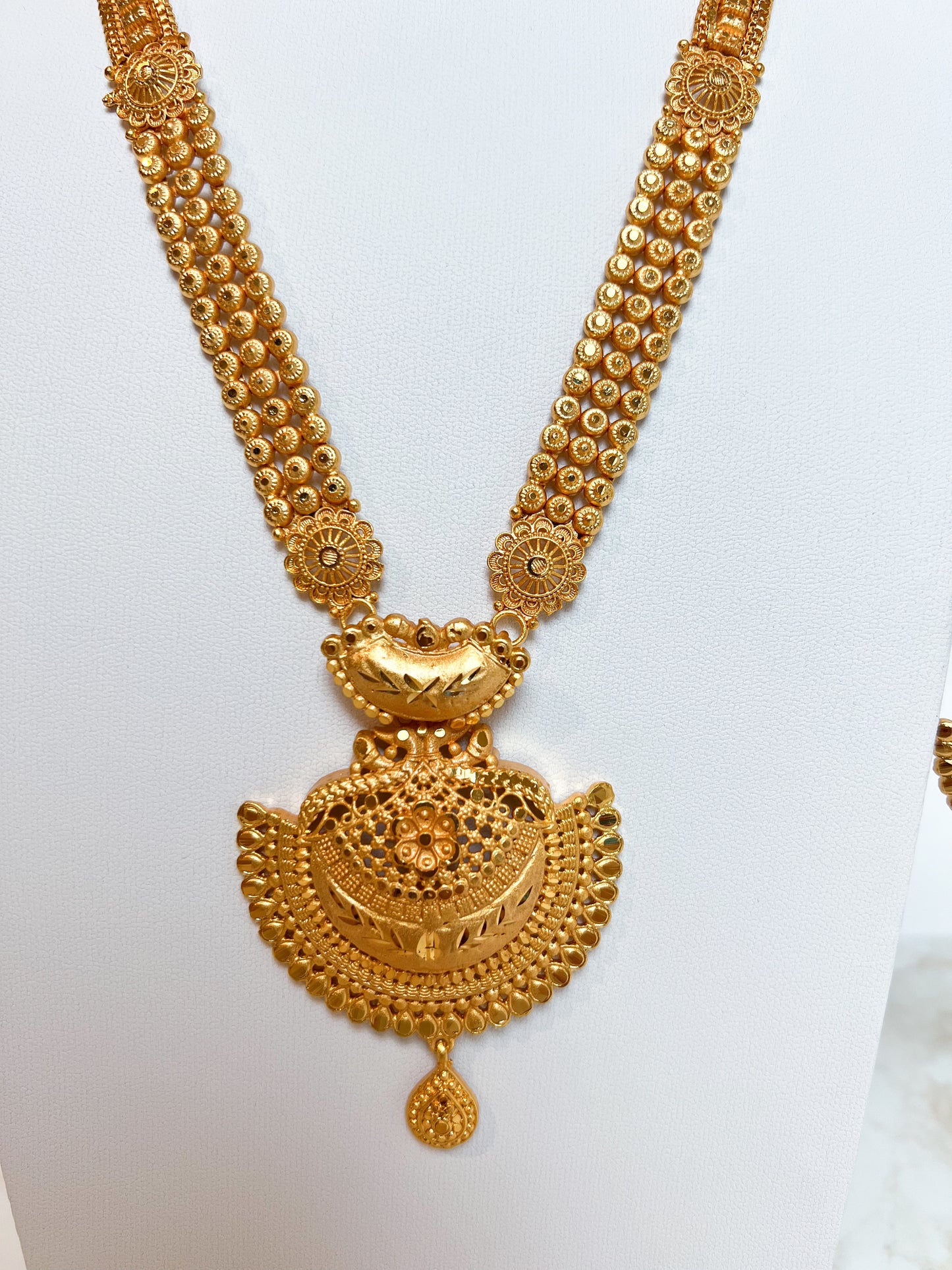 Rani Haar Necklace Set with Earrings Gold Plated