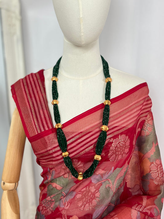 Naugedi Green Hydropote Necklace Gold Plated