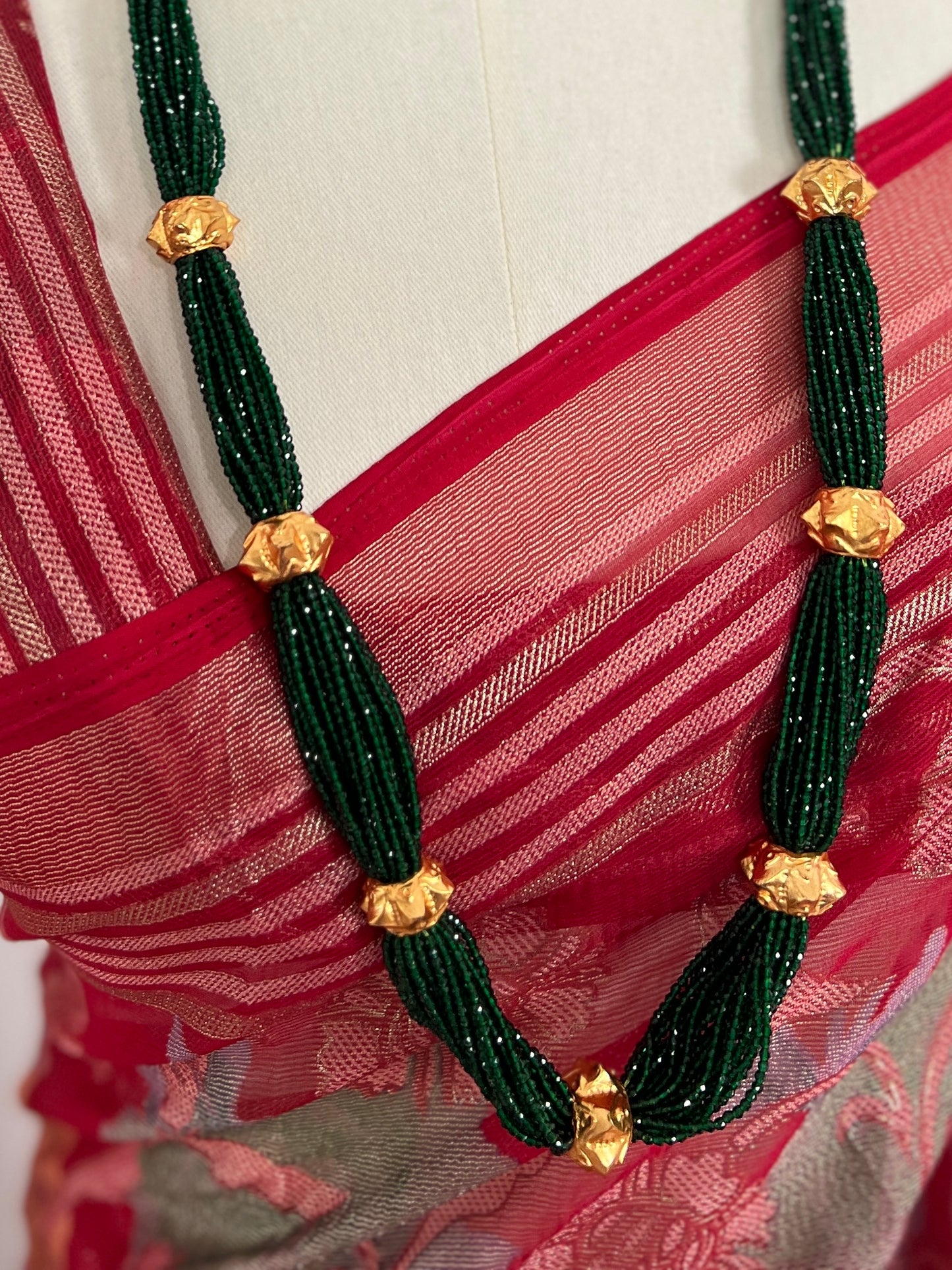 Naugedi Green Hydropote Necklace Gold Plated