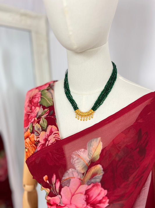 AD C Tilhari Short Green Hydropote – Traditional Nepali Necklace