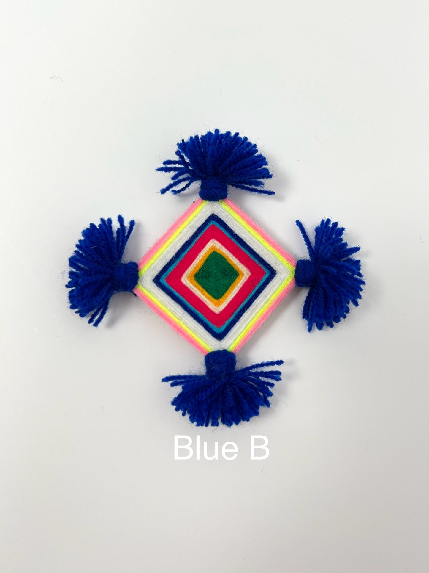 Silam Sakhma Brooch – Blue/ Multicolour Threadwork