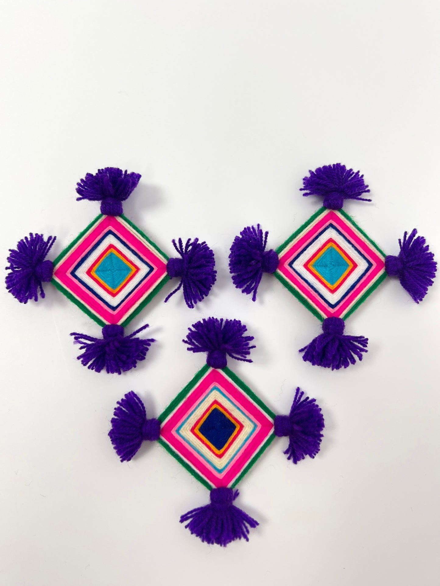 Silam Sakhma Brooch – Purple/ Multicolour Threadwork