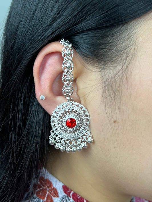 Silver Plated Big Godawari – Traditional Nepali Earrings