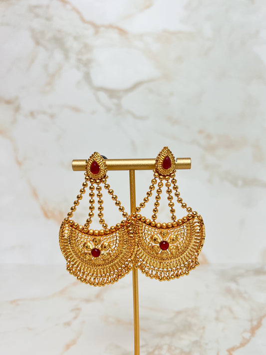 Chandbali Earrings – Elegant Gold Plated Design