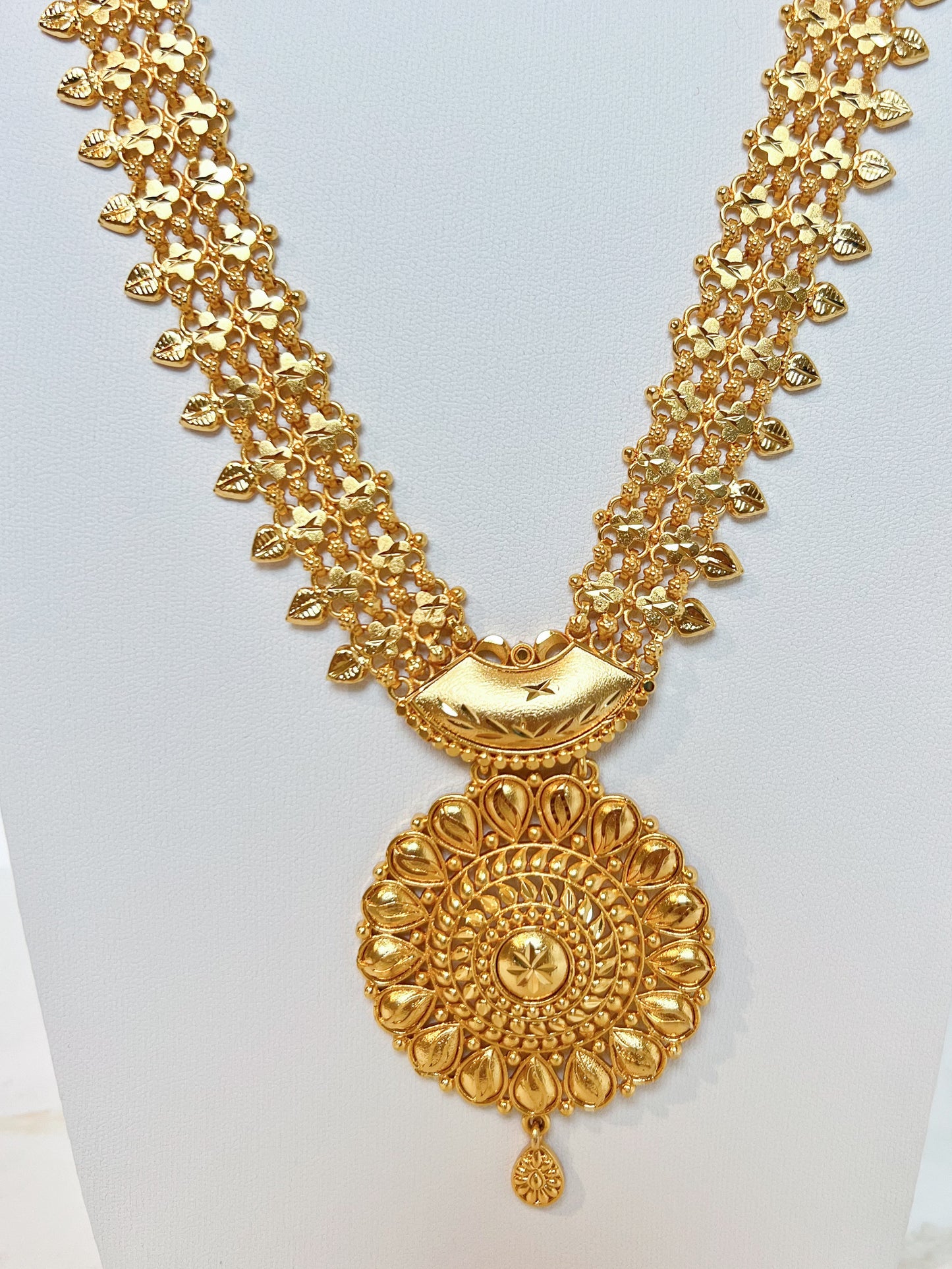 Rani Haar Necklace Set with Earrings Gold Plated