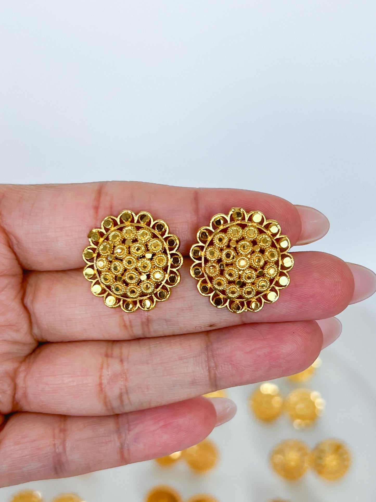Stud Earrings Gold Plated