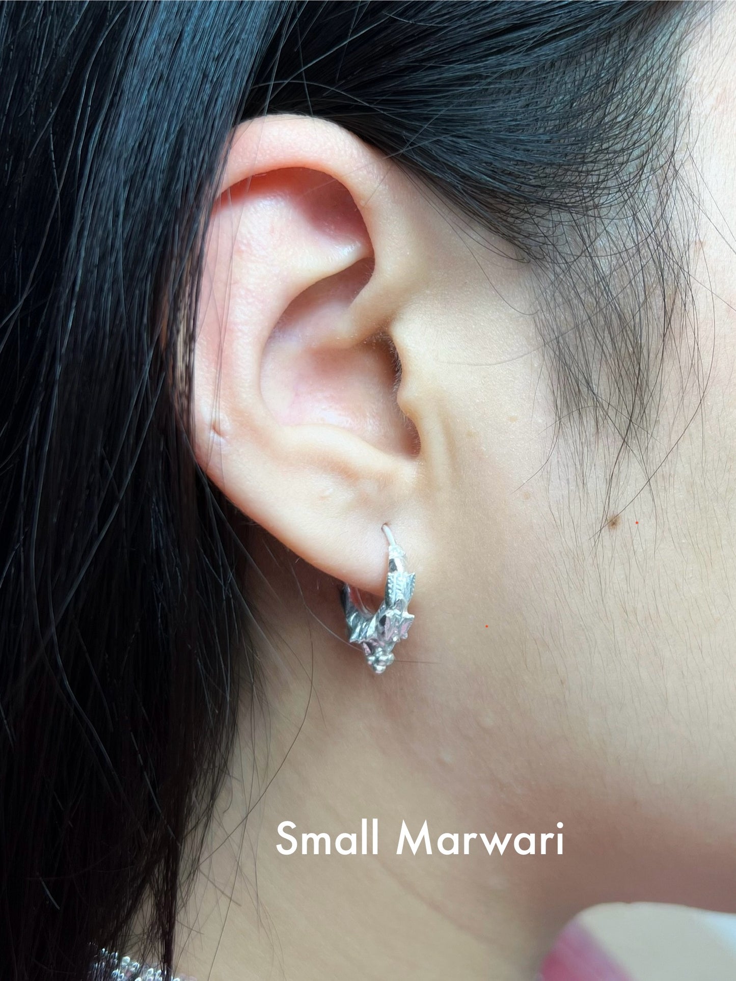 Small Marwari – Pure Silver Nepali Traditional Earrings