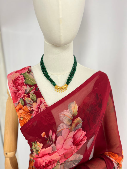 AD C Tilhari Short Green Hydropote – Traditional Nepali Necklace