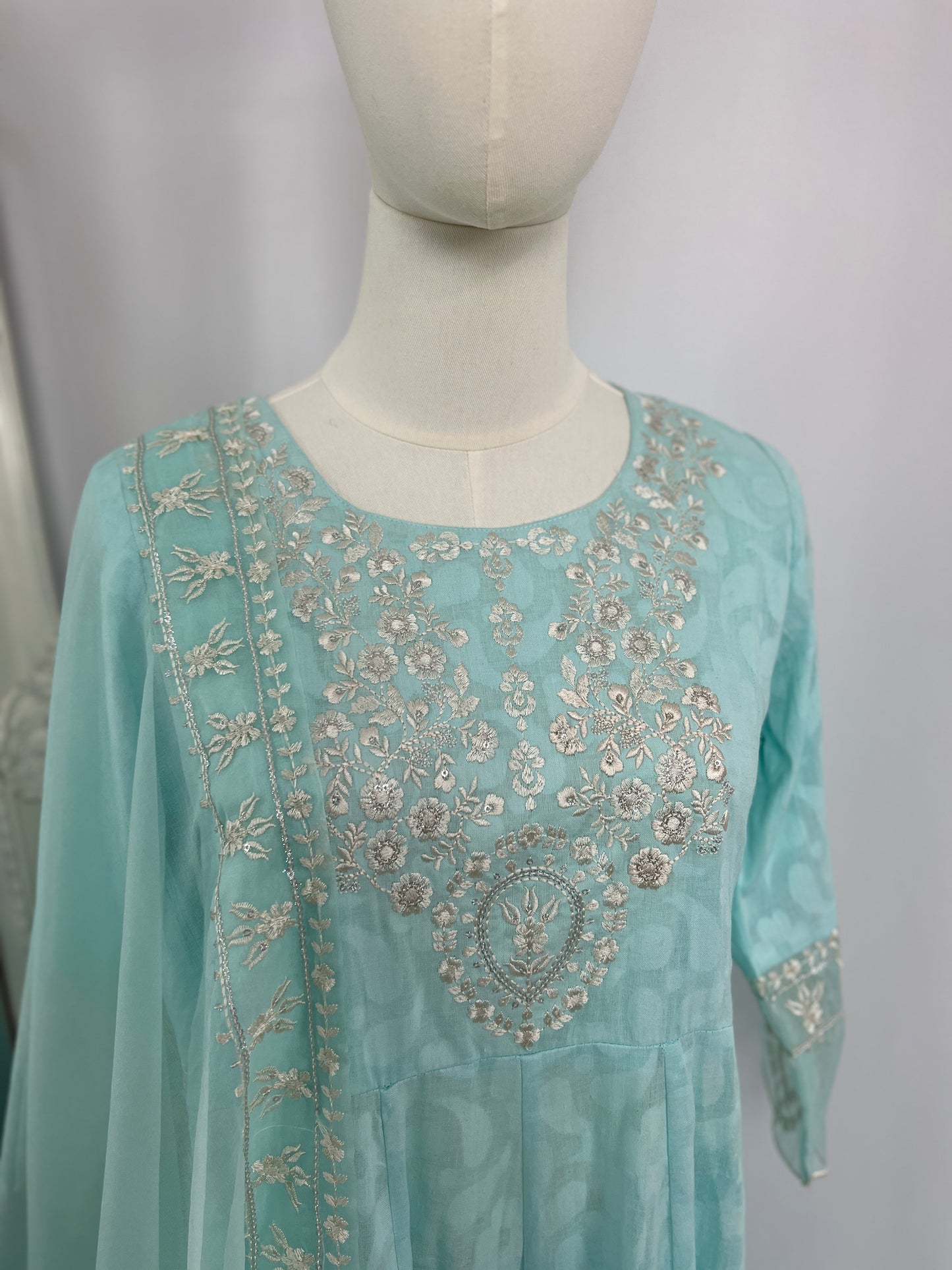 Umbrella Kurtha Set with Trouser & Shawl