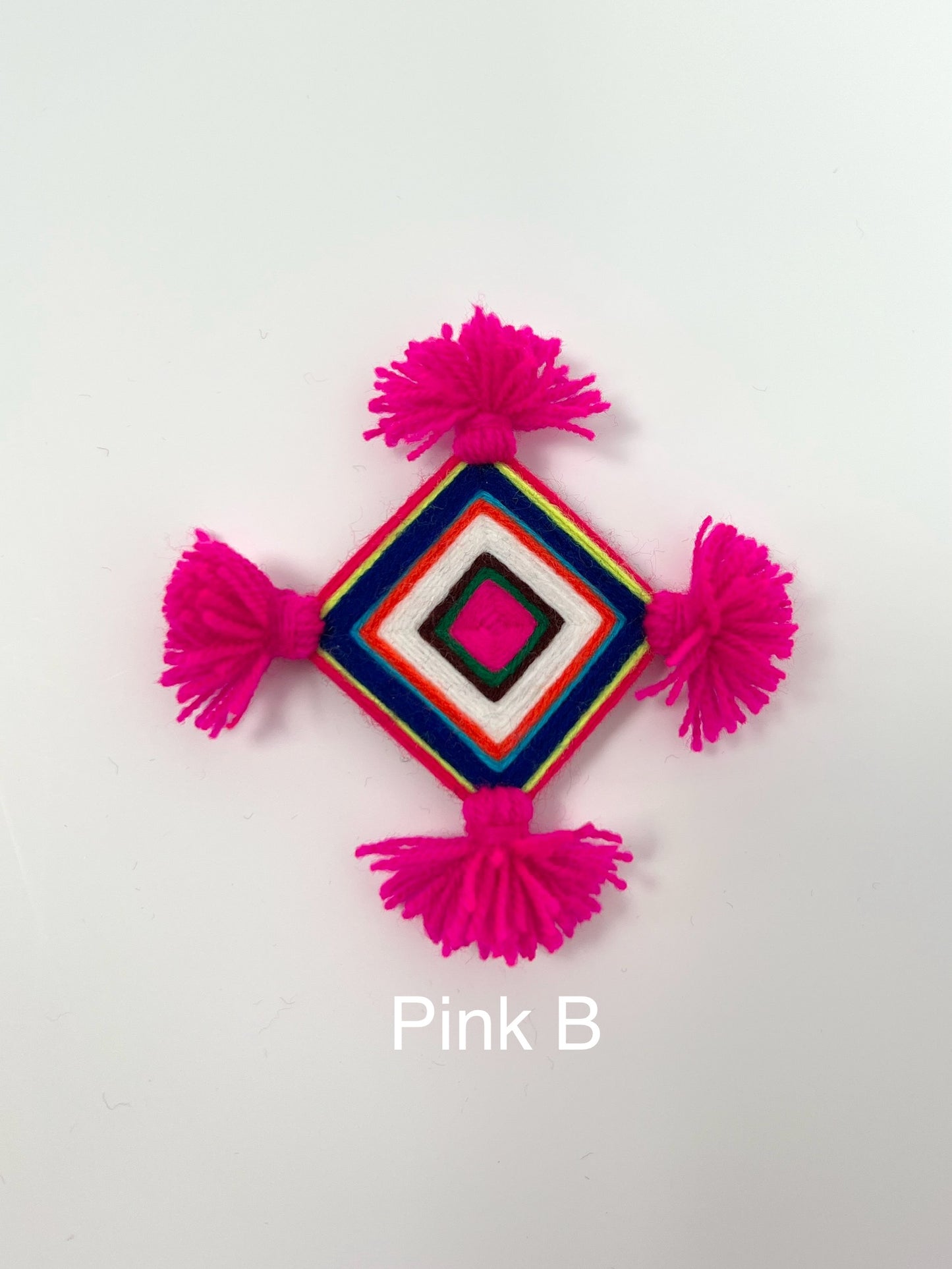 Silam Sakhma Brooch – Pink/Multicolour Threadwork