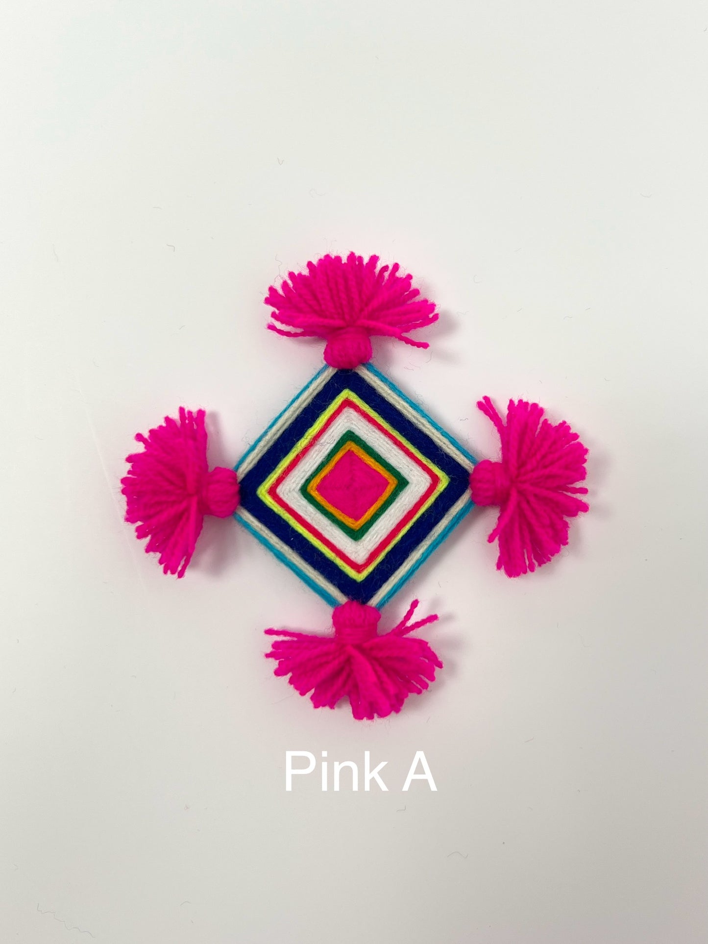 Silam Sakhma Brooch – Pink/Multicolour Threadwork