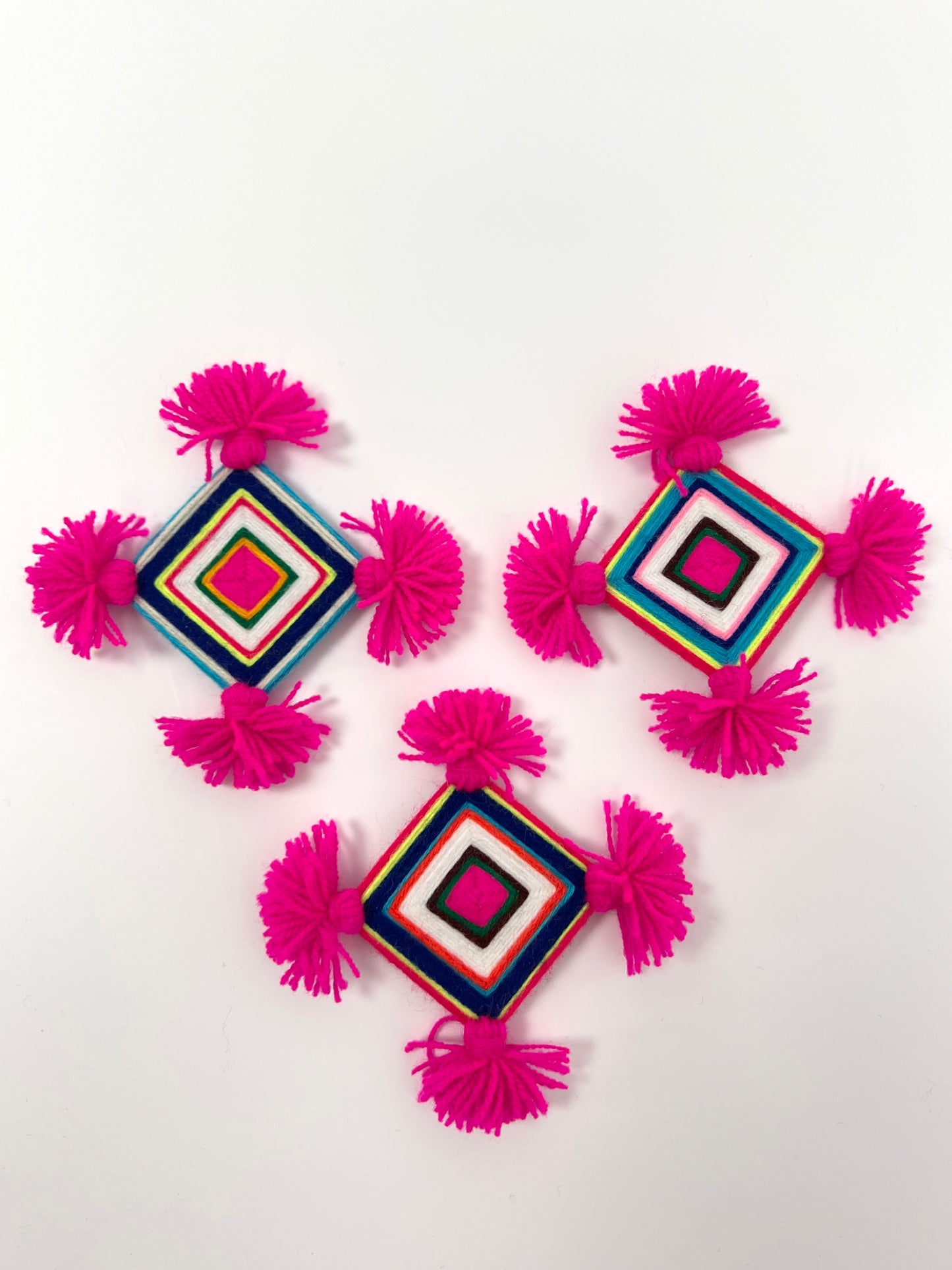 Silam Sakhma Brooch – Pink/Multicolour Threadwork