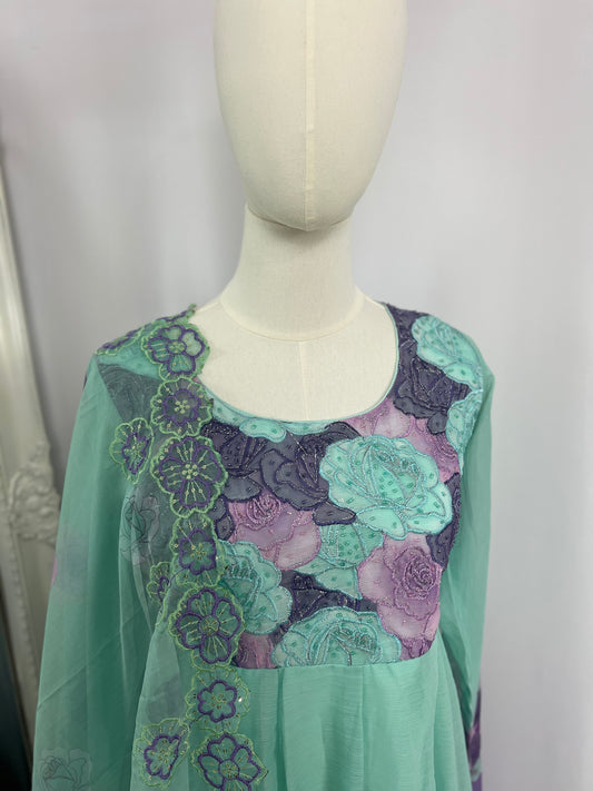 Umbrella Kurtha Set with Trouser & Shawl