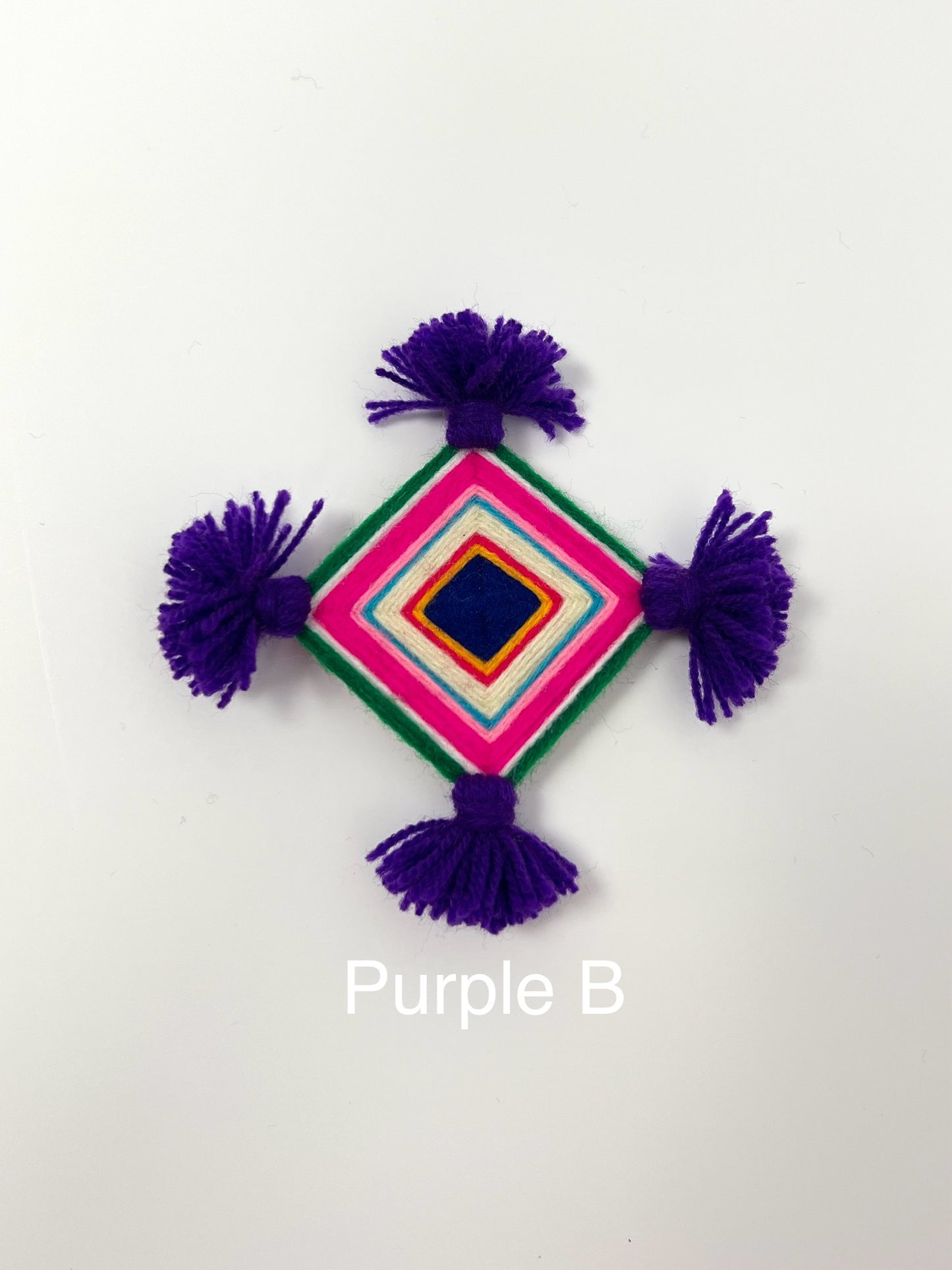 Silam Sakhma Brooch – Purple/ Multicolour Threadwork