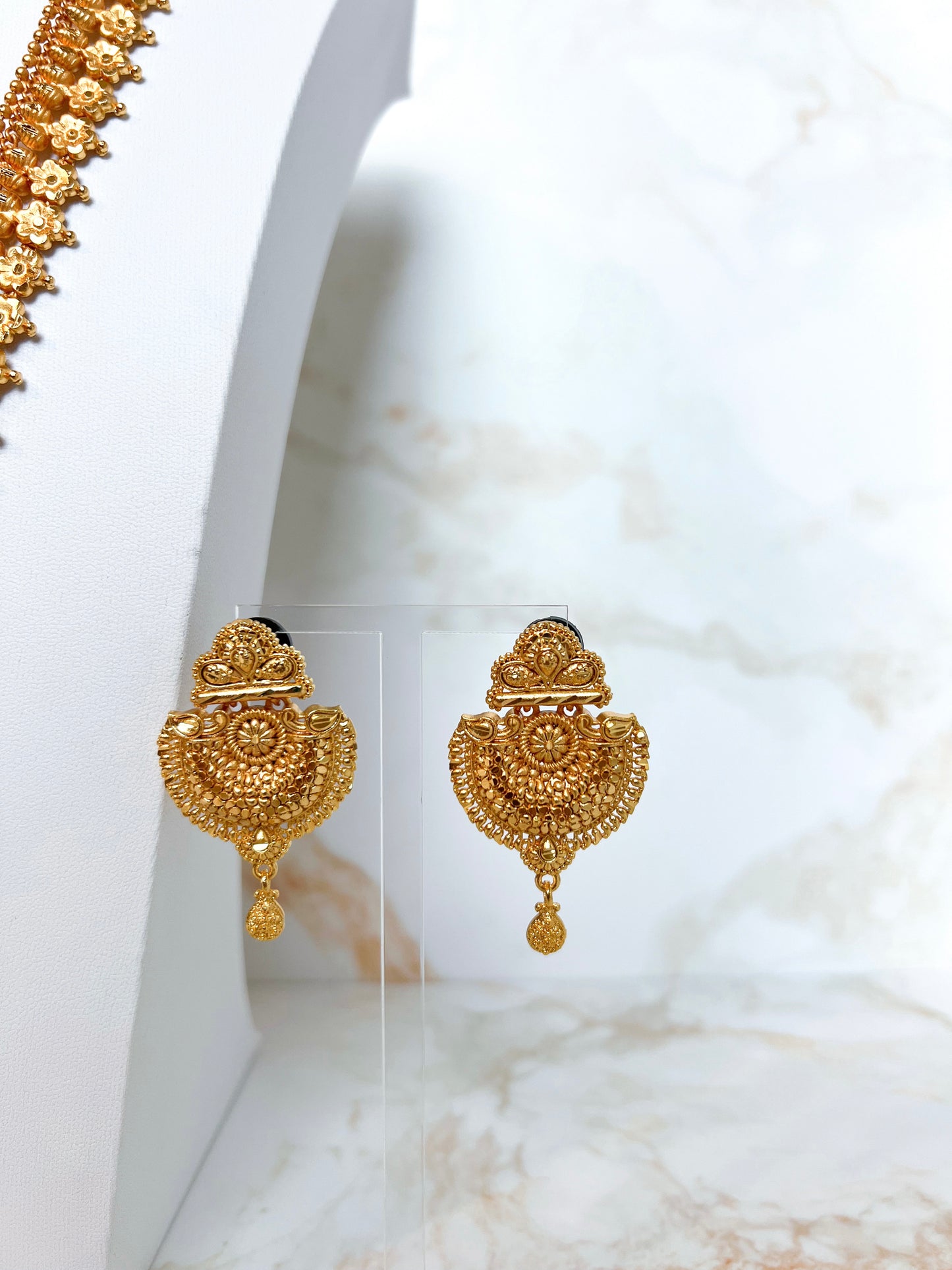 Rani Haar Necklace Set with Earrings Gold Plated