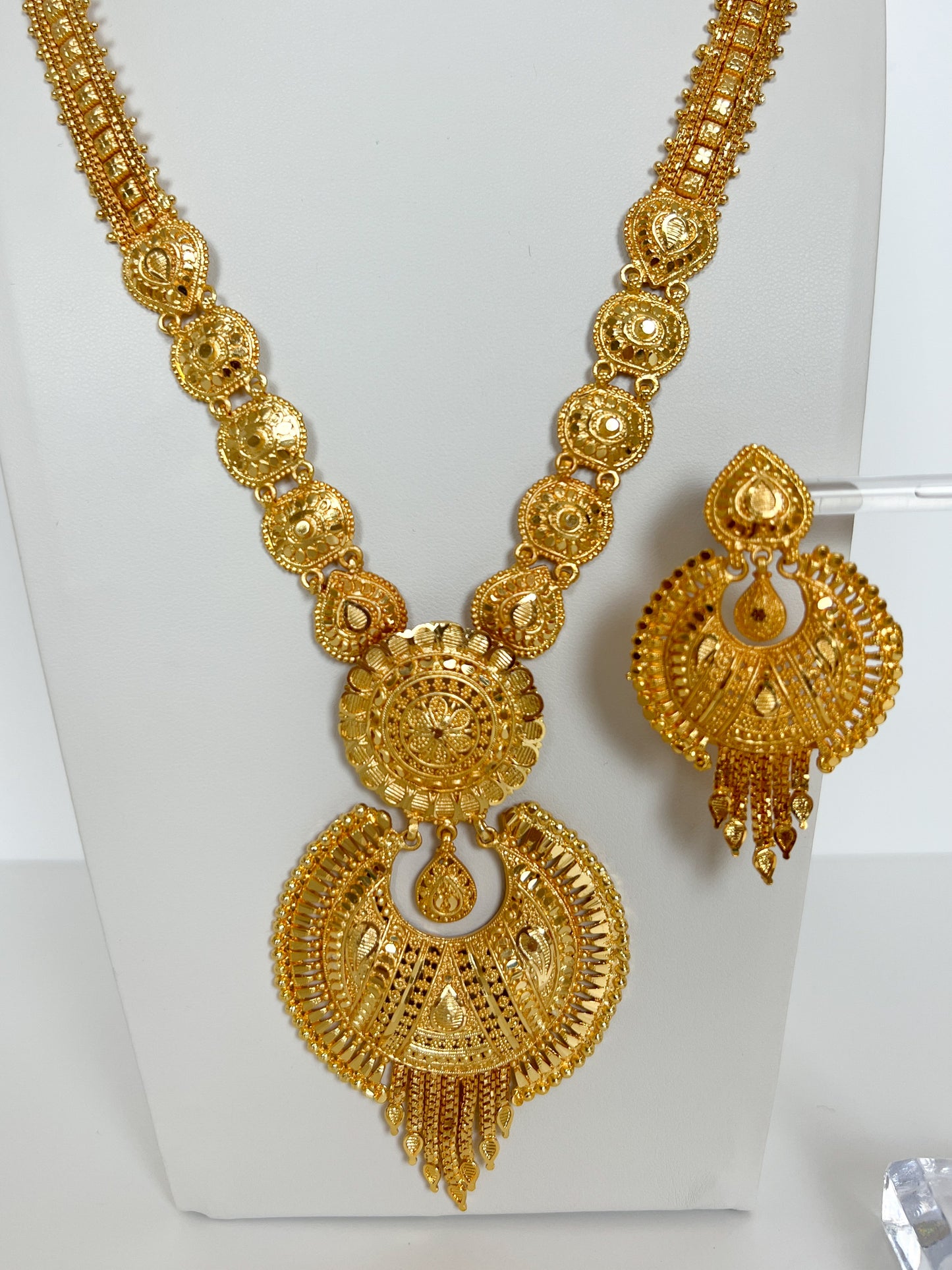 Rani Haar Necklace Set with Earrings Gold Plated